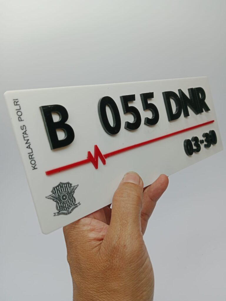 Plat Motor Akrilik